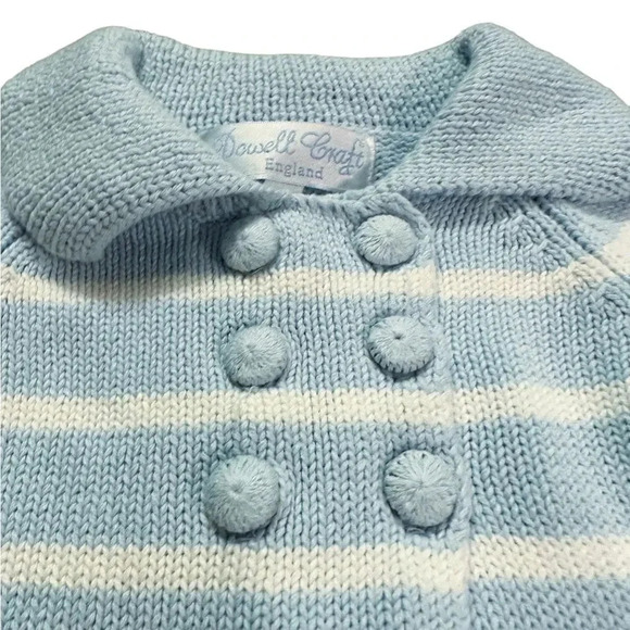 Powell Craft | Blue and White Striped Pram Coat (12-18 mos) 💙 - Picture 2 of 5